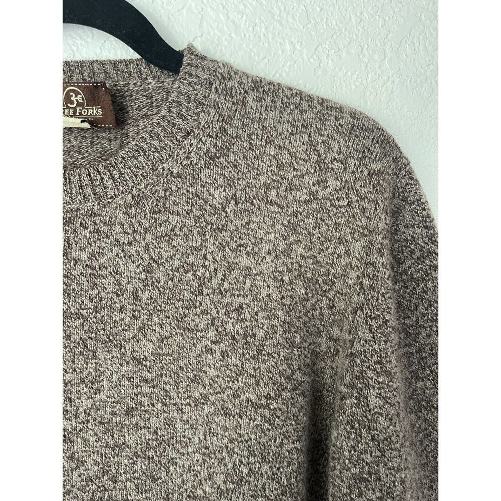 Three‎ Forks Ranch Wool/Cashmere Shooting Sweater Size Small Leather - Picture 4 of 10